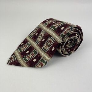 Jonathan Wachtel Tie Mens Red Tan